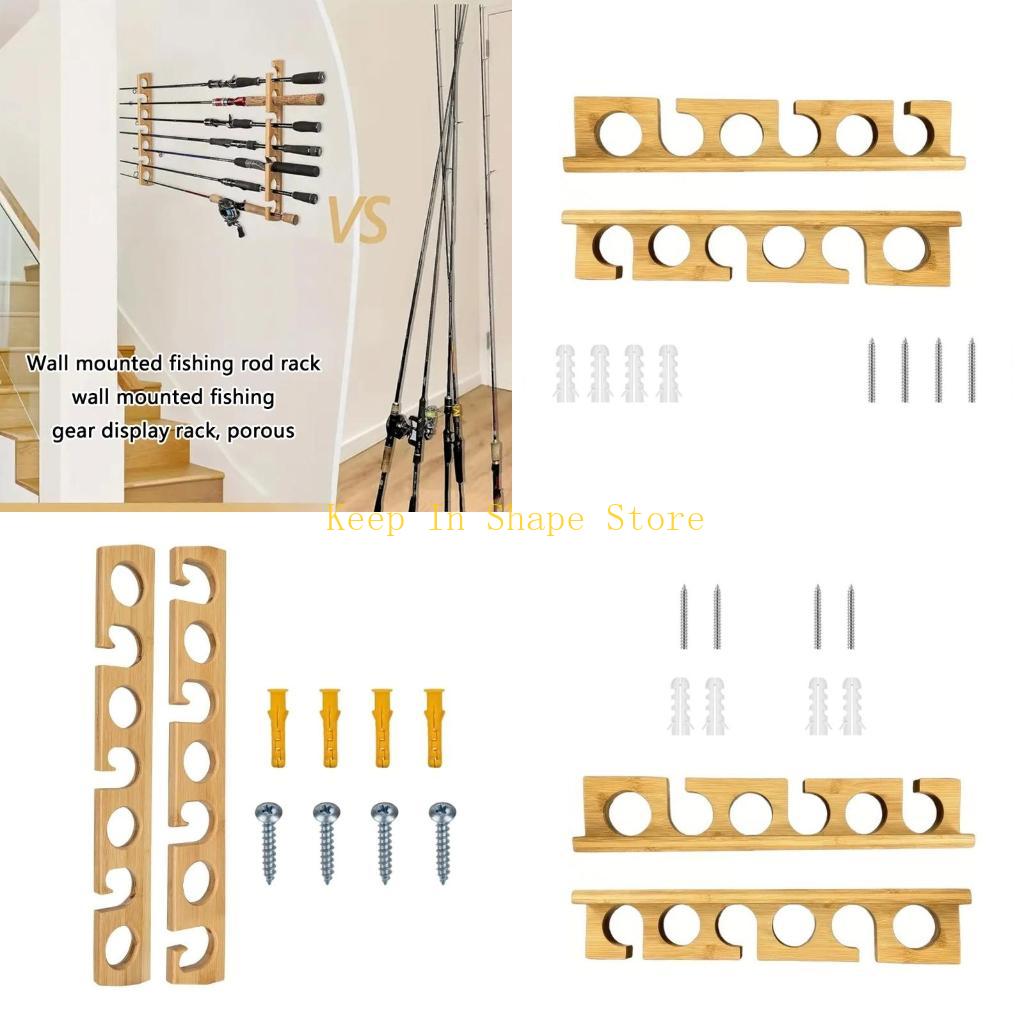 Fishing Rod Rack - U1JC Wand- of plafondgemonteerde hengelhanger Opbergorganisatoren