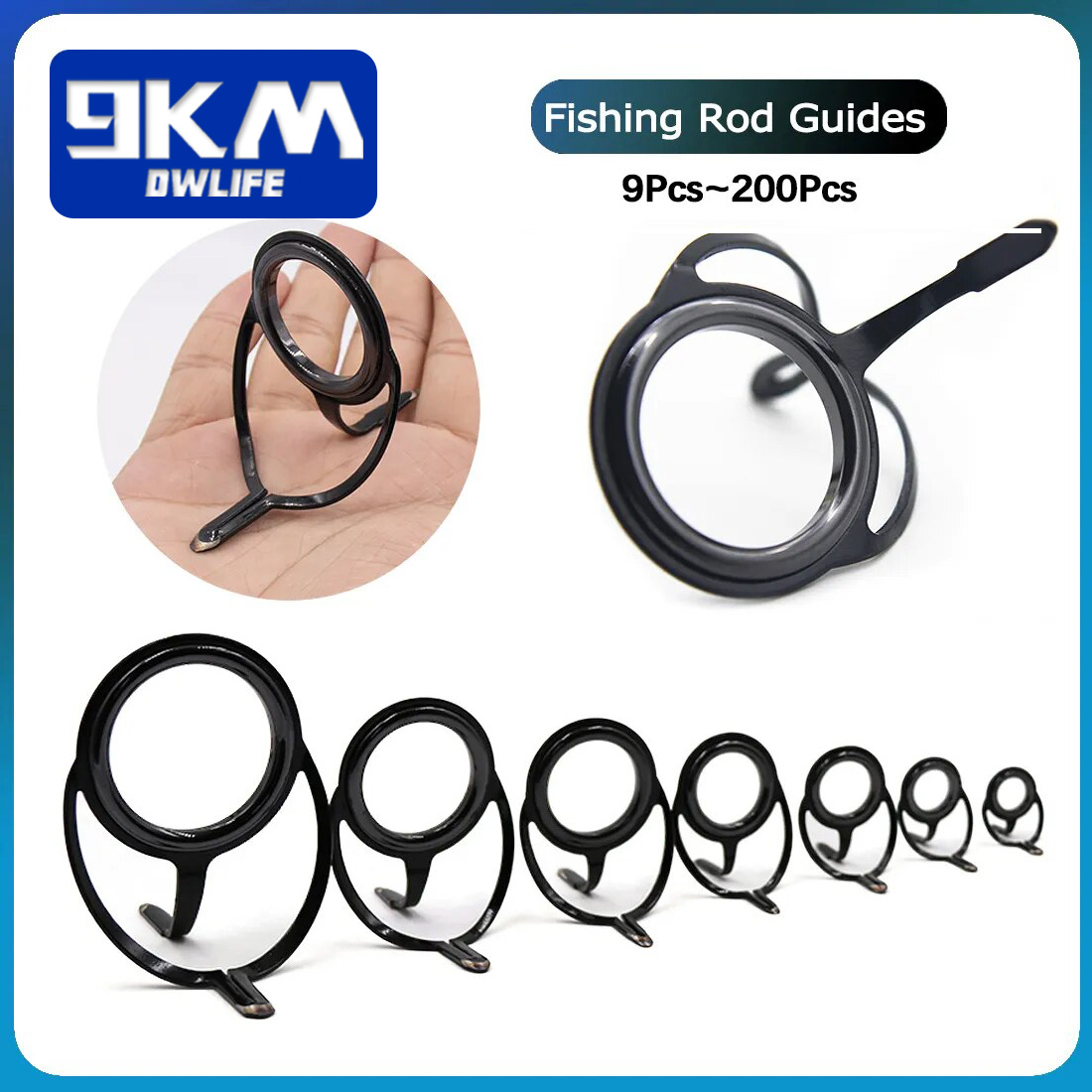 Fishing Rod Repair Kit - Reparatieset voor hengel Spinhengelbouwcomponenten Roestvrij staal